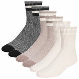 Weatherproof Women's Boot Sock, 6 Pack in Black, Mauve & Grey