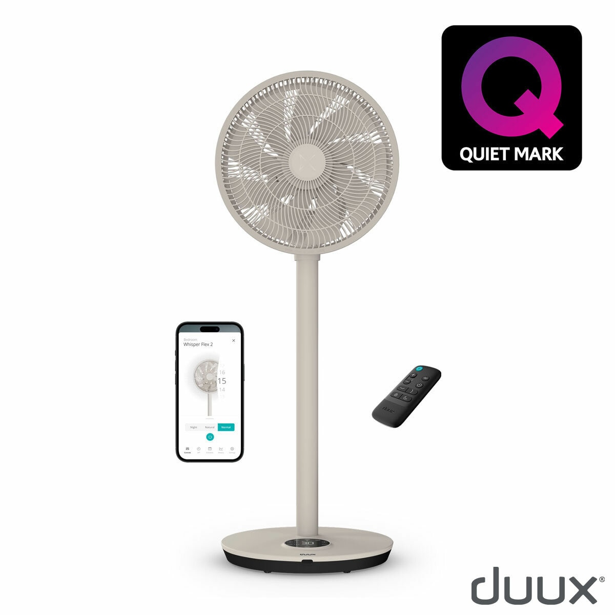 Duux Whisper Flex 2 Smart Fan DXCF104UK, Stone