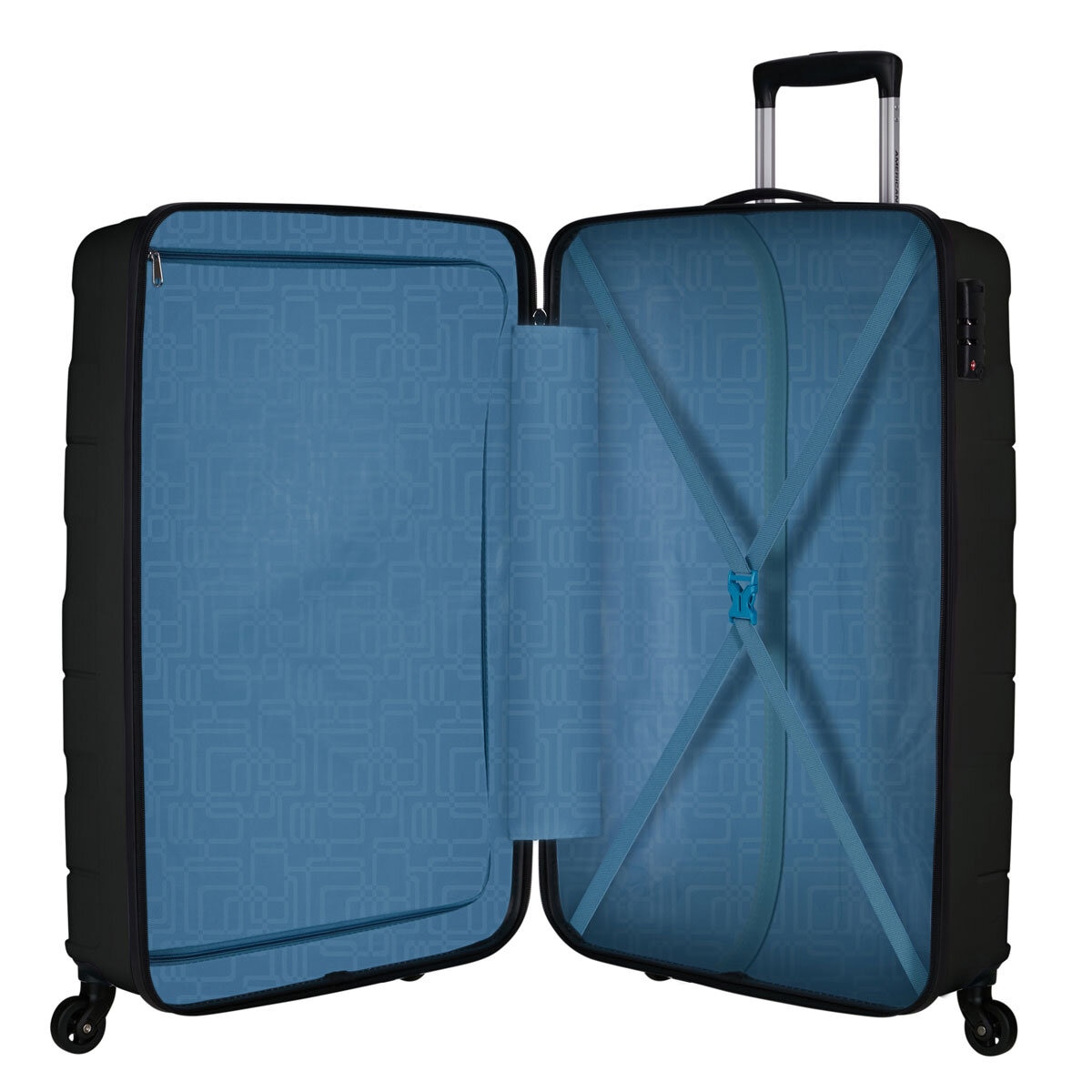 American Tourister Jet Driver 55cm Carry On Hardside Spinner Case in Black