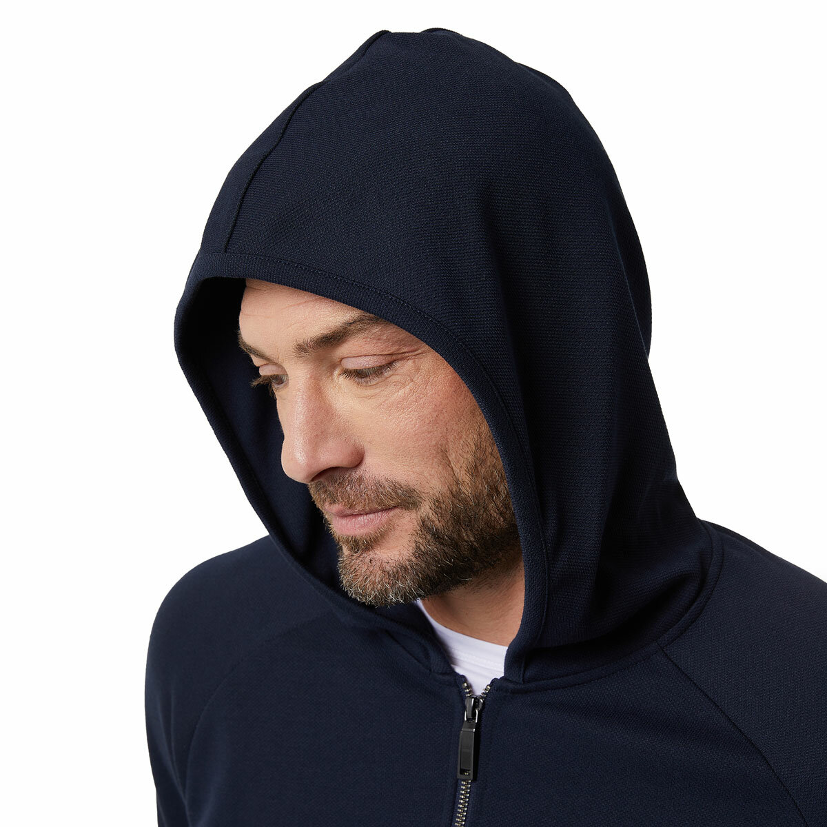 32 Degrees Men's Pique Full Zip Hoodie in Navy