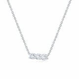 0.90ctw Round Brilliant Cut Diamond 3 Stone Pendant, 14ct White Gold 0.90ctw Round Brilliant Cut Diamond 3 Stone Pendant, 14ct White Gold