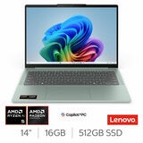 Lenovo IdeaPad Slim 5, Copilot+ PC, AMD Ryzen AI 5, 16GB RAM, 512GB SSD, 14 inch OLED Laptop, 83S1000SUK
