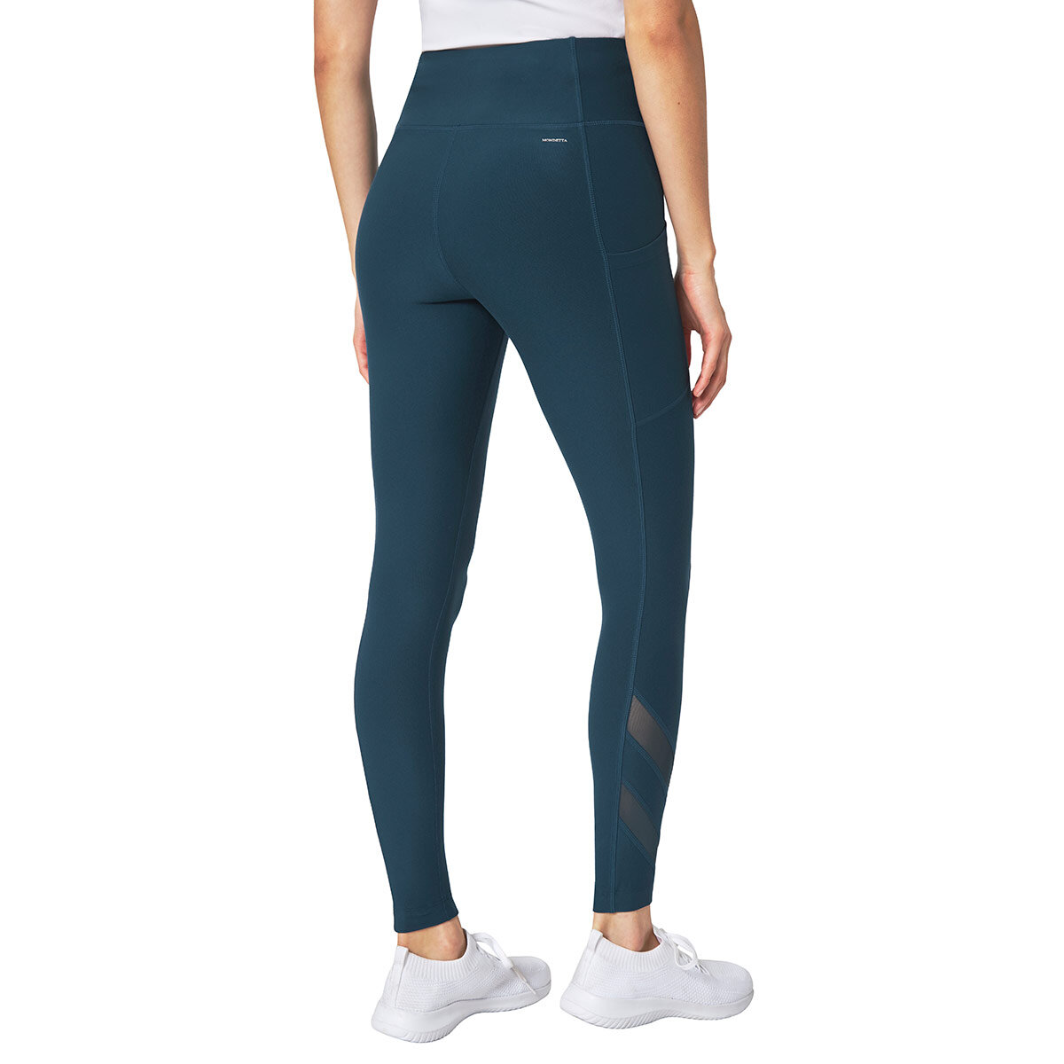 Mondetta Active High Waisted Active Tight with Mesh in Blue