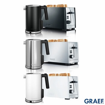 Graef 1.2L Kettle & 4 Slice Toaster Bundle in 3 Colours Graef 1.2L Kettle & 4 Slice Toaster Bundle in 3 Colours