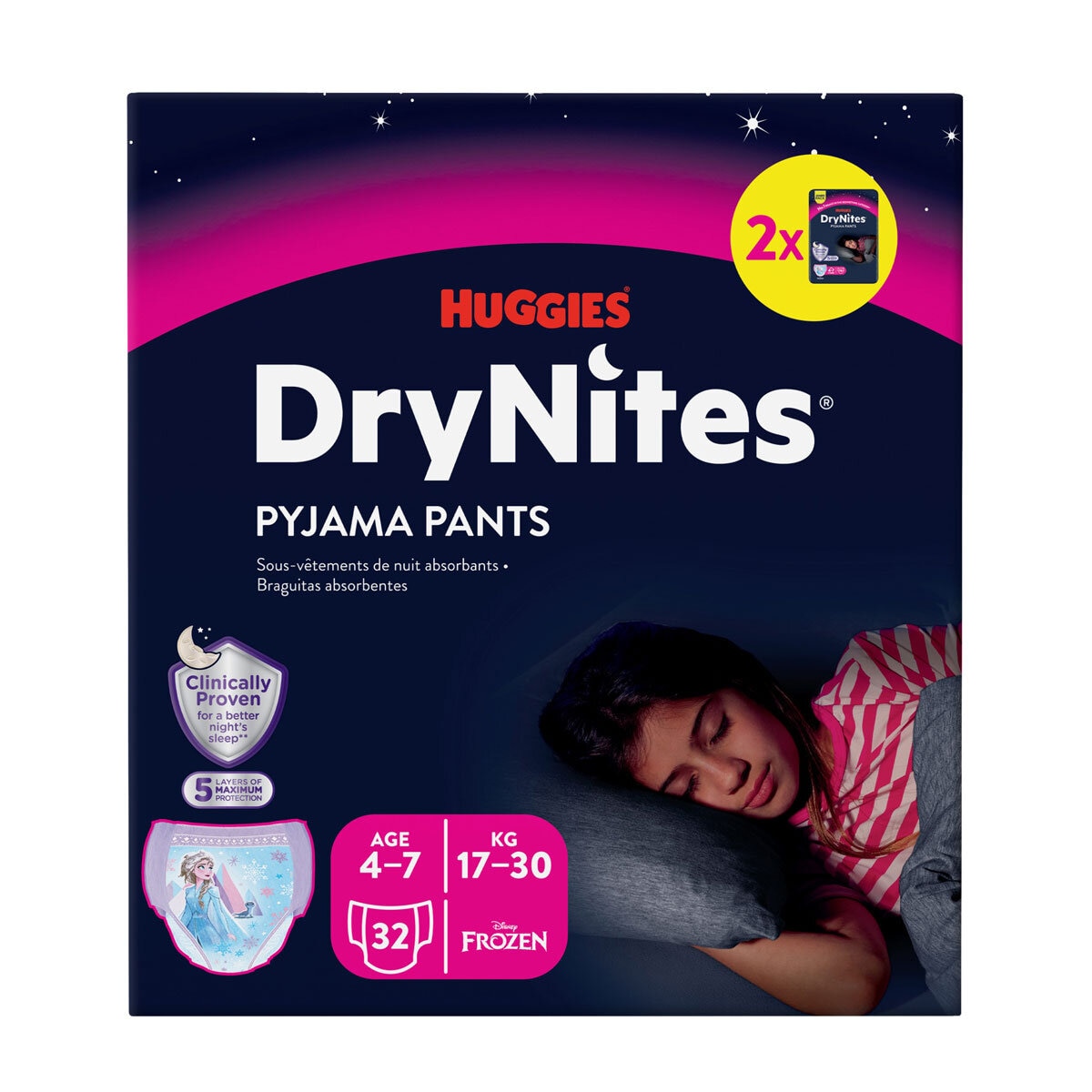 Huggies Dry Nites Girls 4-7