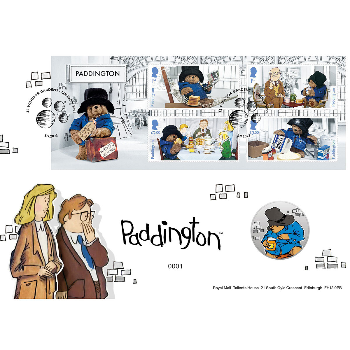 Official Paddington Medal Cover by Royal Mail