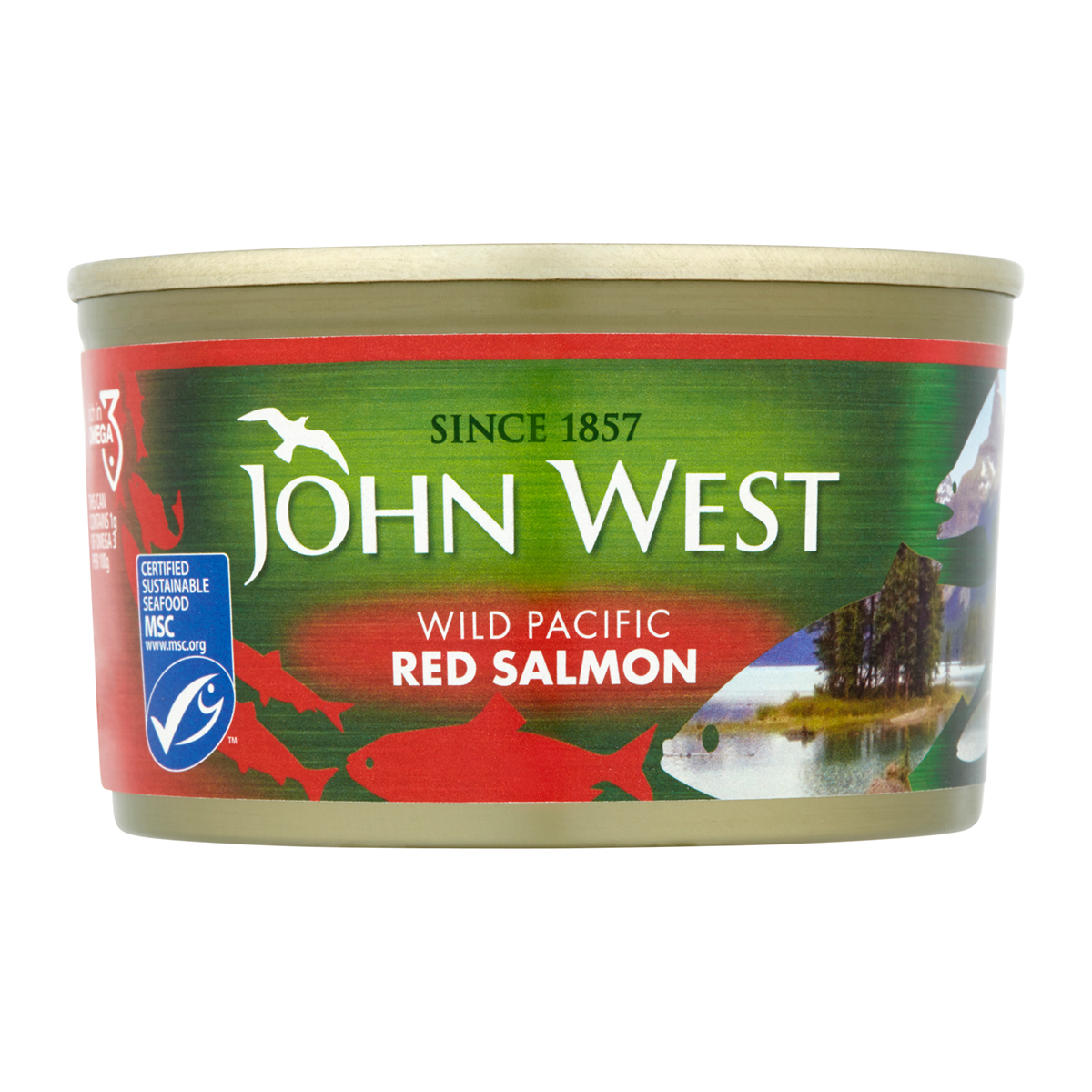 John West Wild Pacific Red Salmon, 3 x 216g