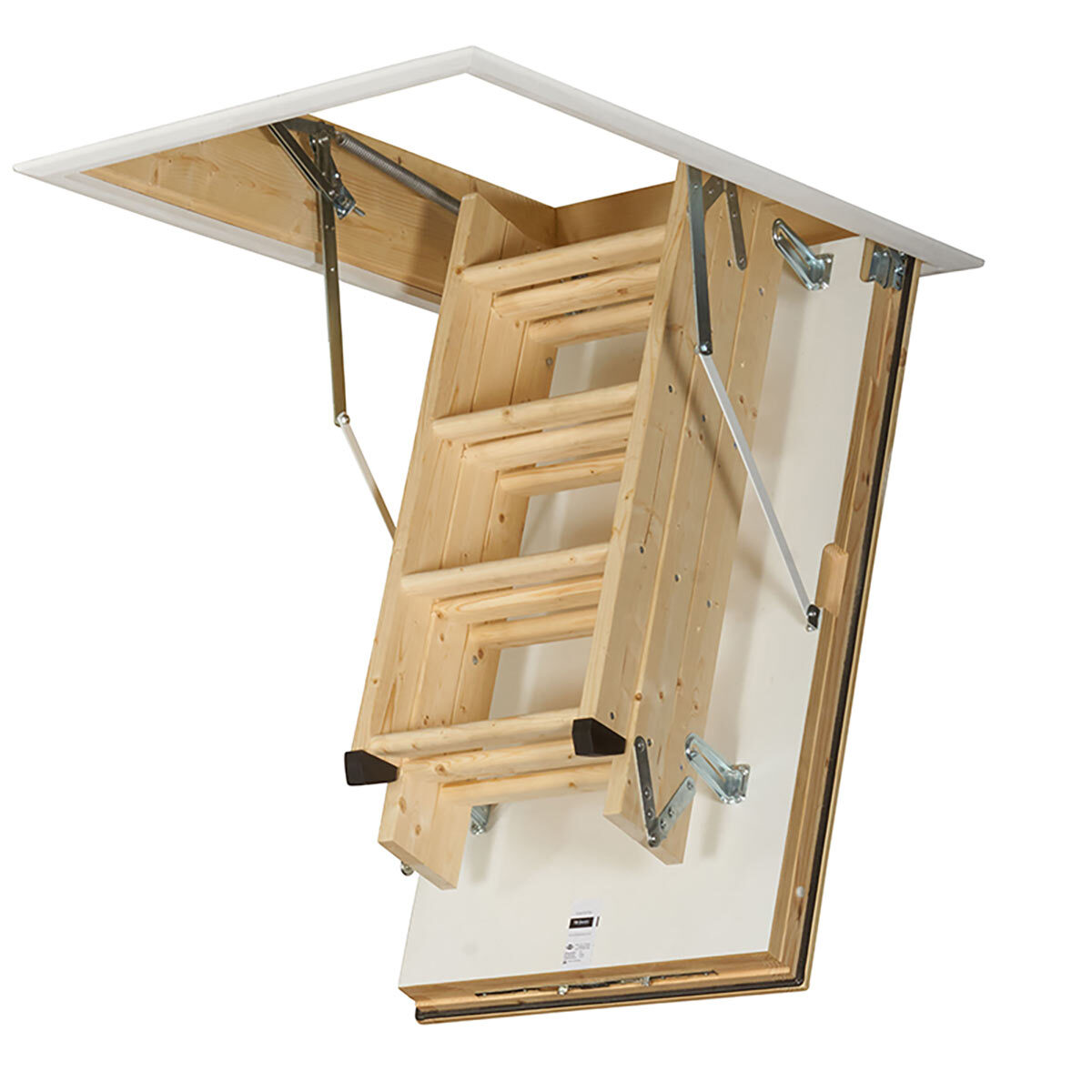 Cut out image of folded ladder on white background
