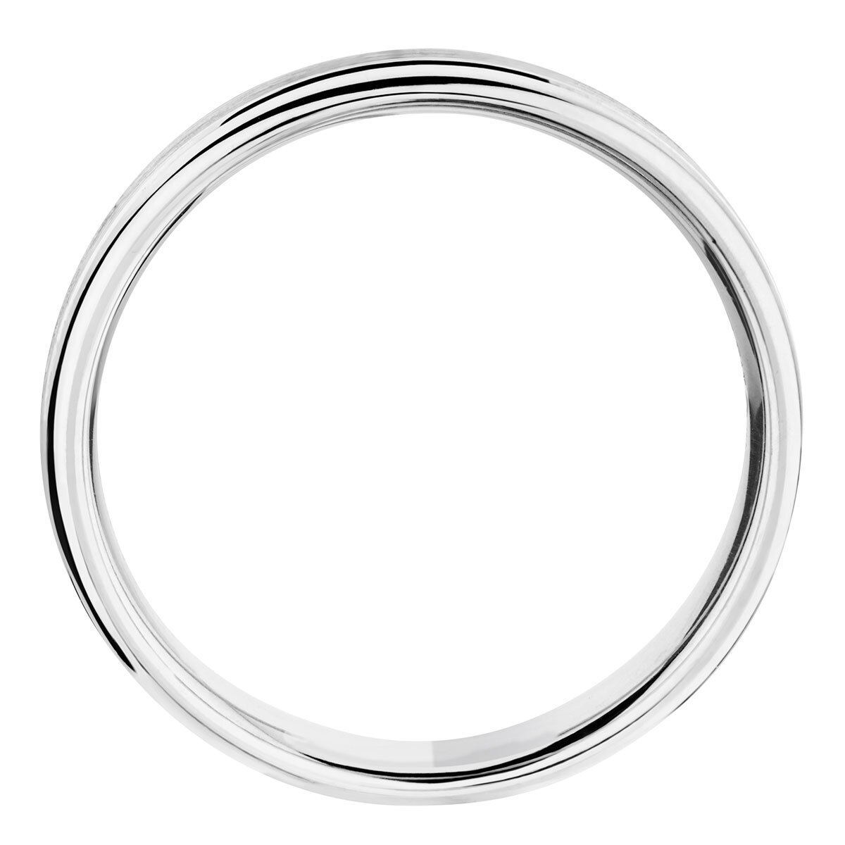 5.0mm Luxury Court Wedding Ring, Satin & Polished Platinum