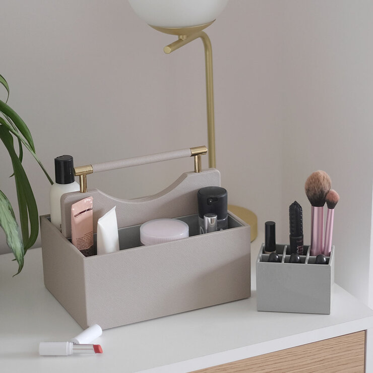 Taupe Classic Cosmetic Organiser Taupe Classic Cosmetic Organiser