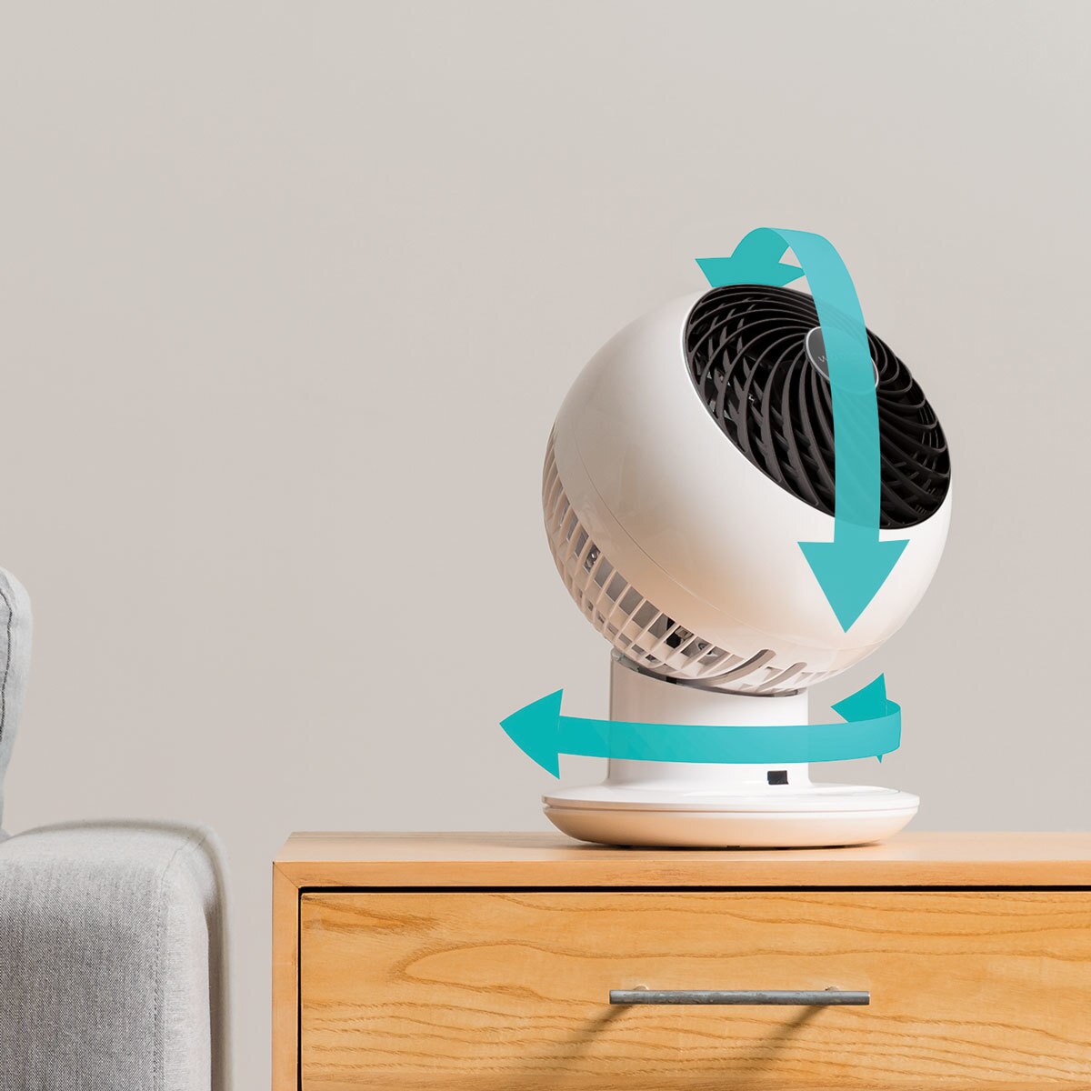 Woozoo Globe Air Circulator Fan with Remote Control, PCFSC15T White