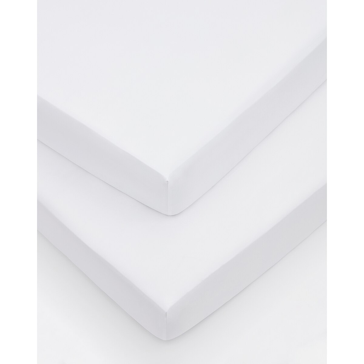 Sanderson 300 Thread Count Cotton Deep Fitted Sheet 2 Pack, King Size in White