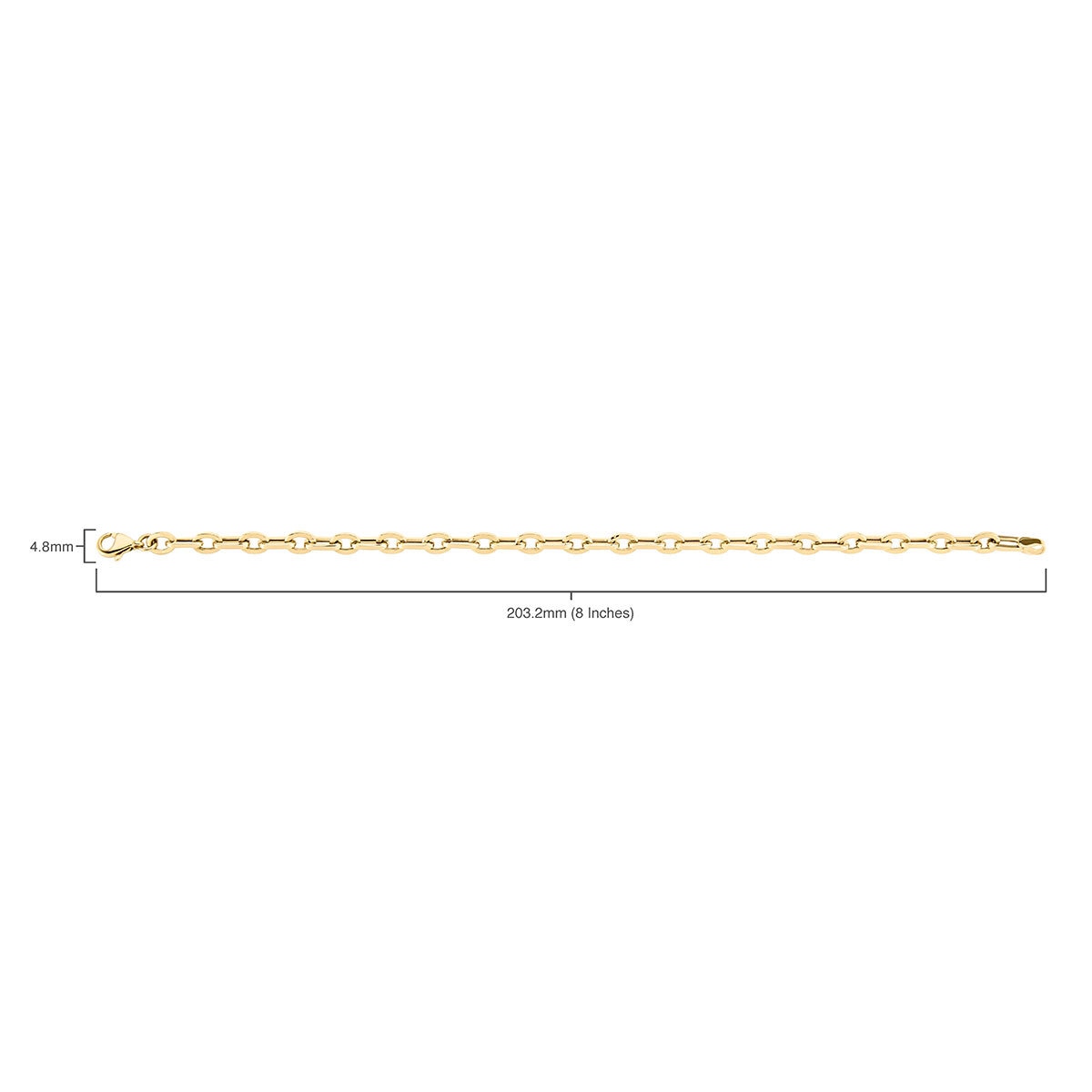 14ct Yellow Gold Paperclip Link Bracelet