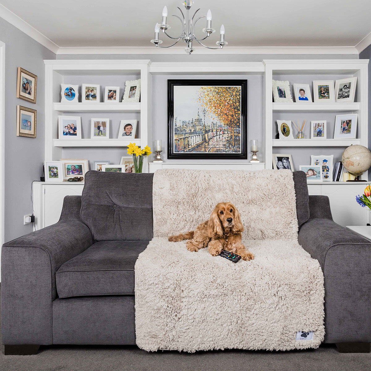 Pet Rebellion Comfy Cover in Stone, 100cm x 170cm