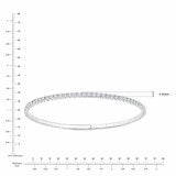 1.50ctw Round Brilliant Cut Diamond Flexi Bangle, 14ct White Gold 1.50ctw Round Brilliant Cut Diamond Flexi Bangle, 14ct White Gold