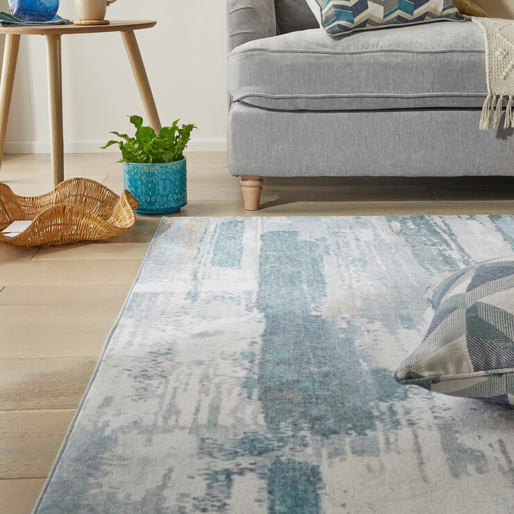 Concept Looms Liberty Sky Washable Rug, in 3 Sizes