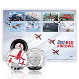 Red Arrows 50p Silver Proof Coin Cover from Royal Mail and The Royal Mint