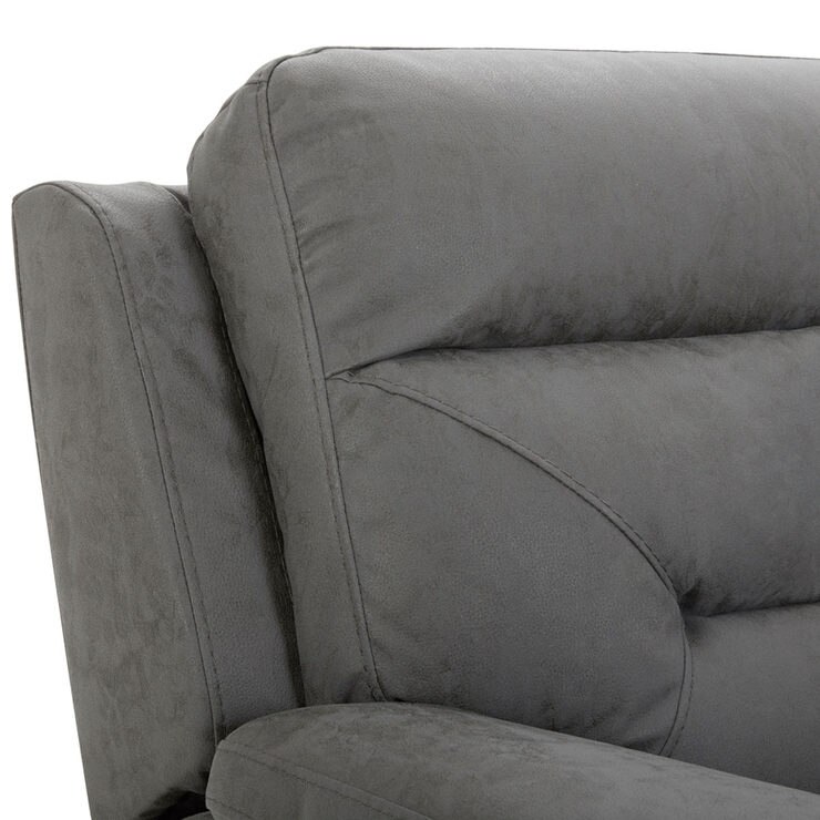 Kuka Justin Grey Fabric Power Reclining 3 Seater Sofa Costco UK