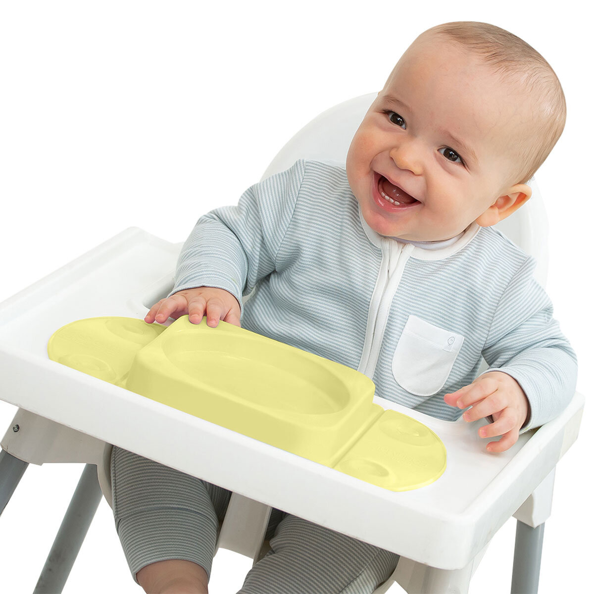 EasyMat Mini Max Open Suction Weaning Plate Assortment, Yellow