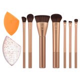 Real Techniques, Wrapped in Glow Brush & Sponge Kit 9 Piece Gift Set