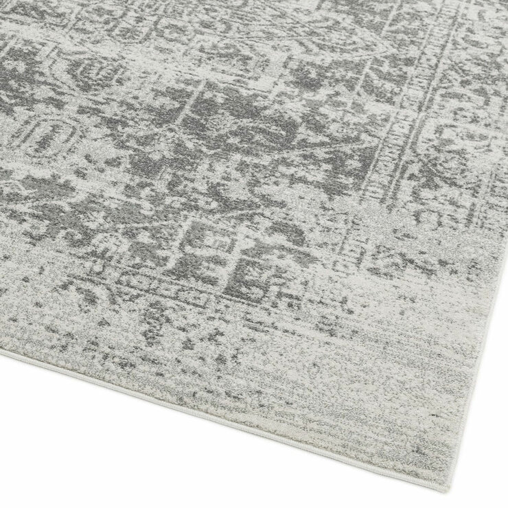 Front & back photo of Nova grey Rug