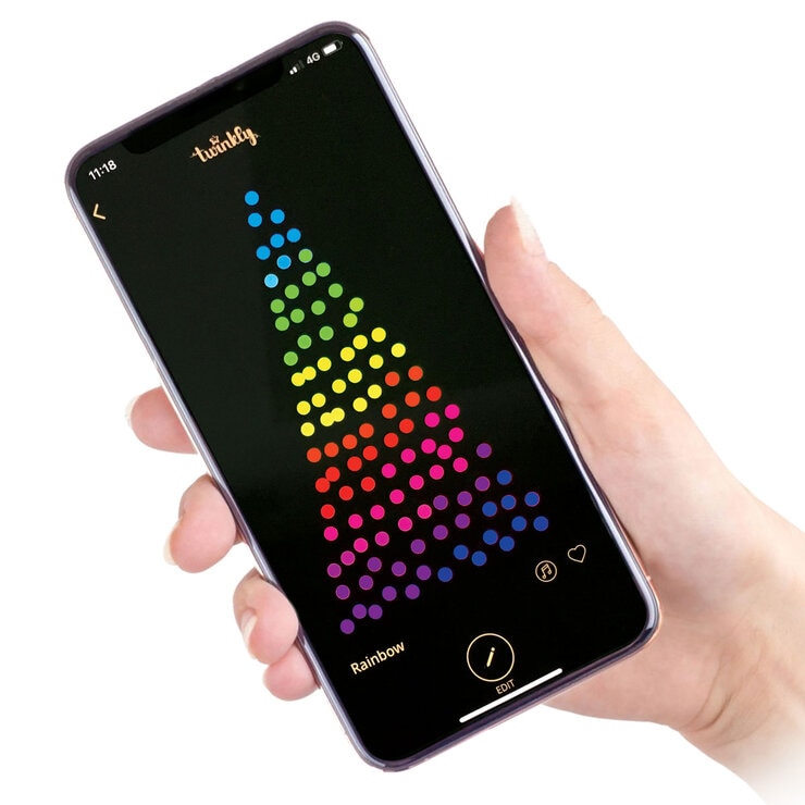 7ft 6 Inches (2.2m) Christmas Tree With 600 Twinkly App Controlled RGB LED Lights