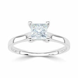 0.50ct Princess Cut Diamond Solitaire Ring, Platinum
