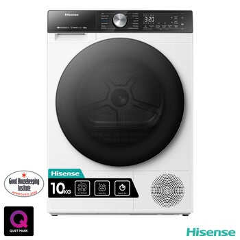 Hisense DH5S102BW, 10kg Heat Pump Dryer A+++ Rating in White