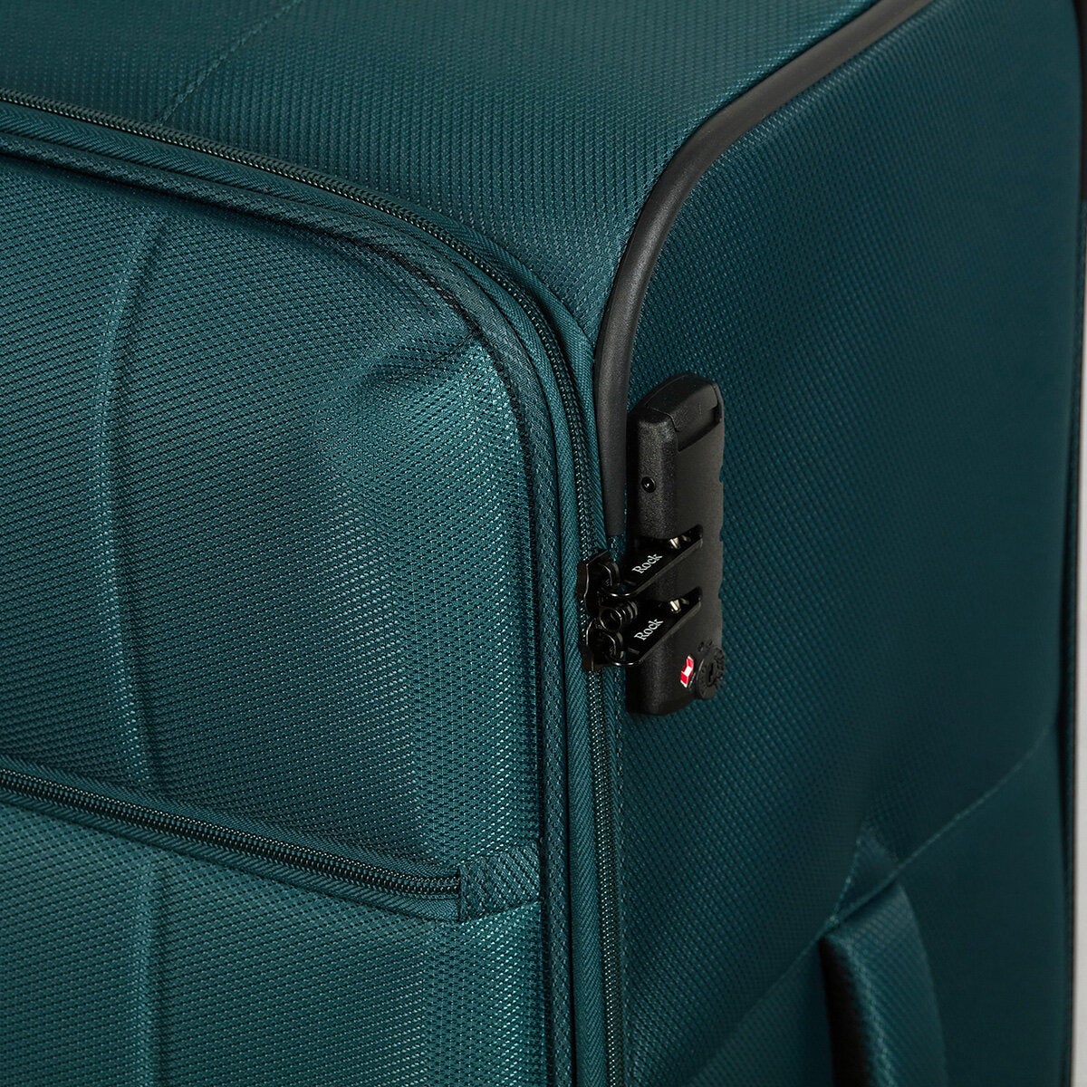 Rock Tokyo Softshell Suitcase 3pc set in Green Rock Tokyo Softshell Suitcase 3pc set in Green