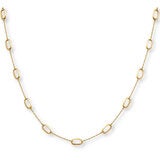 14ct Yellow Gold Paperclip Station Necklace 14ct Yellow Gold Paperclip Station Necklace