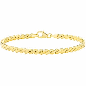 14ct Yellow Gold Serpentine Bracelet