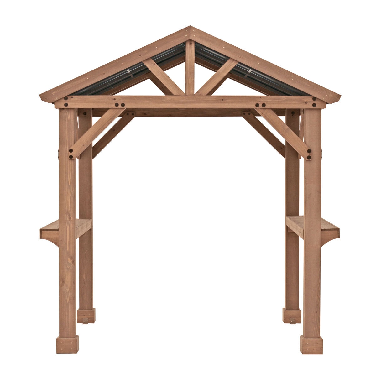 Yardistry 8ft x 5ft 8" (2.45 x 1.74m) Wooden Backyard Grilling Pavilion