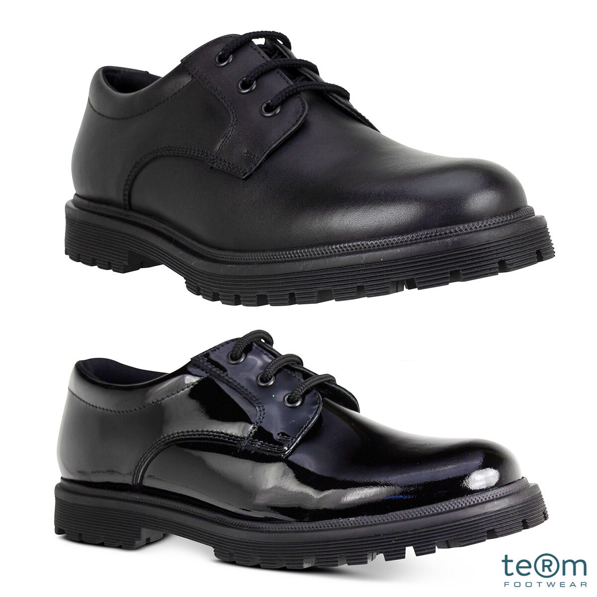 TeⓇm Bailey Unisex Chunky Brogue School Shoes