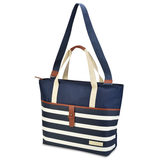 Blue and White Keep Cool Bag with Strap and Carry Handle