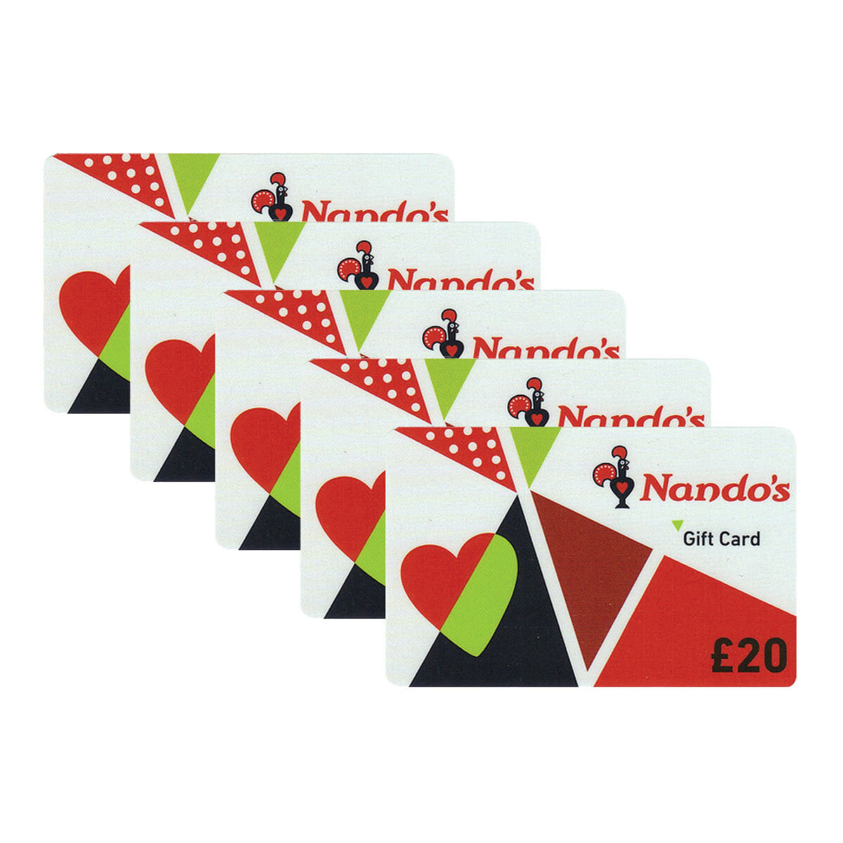 Nando's Gift Cards Multipack, 5 x £20