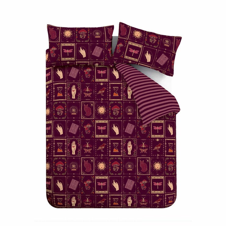 Catherine Lansfield Plum Enchanted Witchcraft Single Duvet Cover Set Catherine Lansfield Plum Enchanted Witchcraft Single Duvet Cover Set