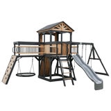 Backyard DiscoveryTimber Crossing Wooden Climbing Frame and Swing Set (3-10 Years)