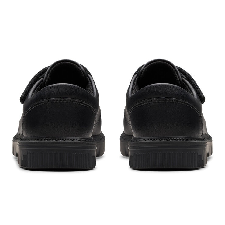 Clarks Kids Lorcam Edge Black Leather Shoes Clarks Kids Lorcam Edge Black Leather Shoes