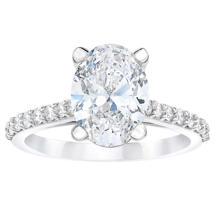 4.82ctw Oval Cut Diamond Wedding Ring Set, Platinum