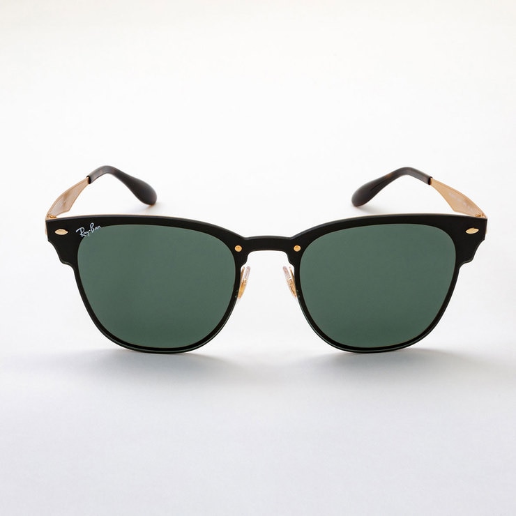 RayBan Black and Gold Sunglasses with Green Lenses, RB3576N 043/71