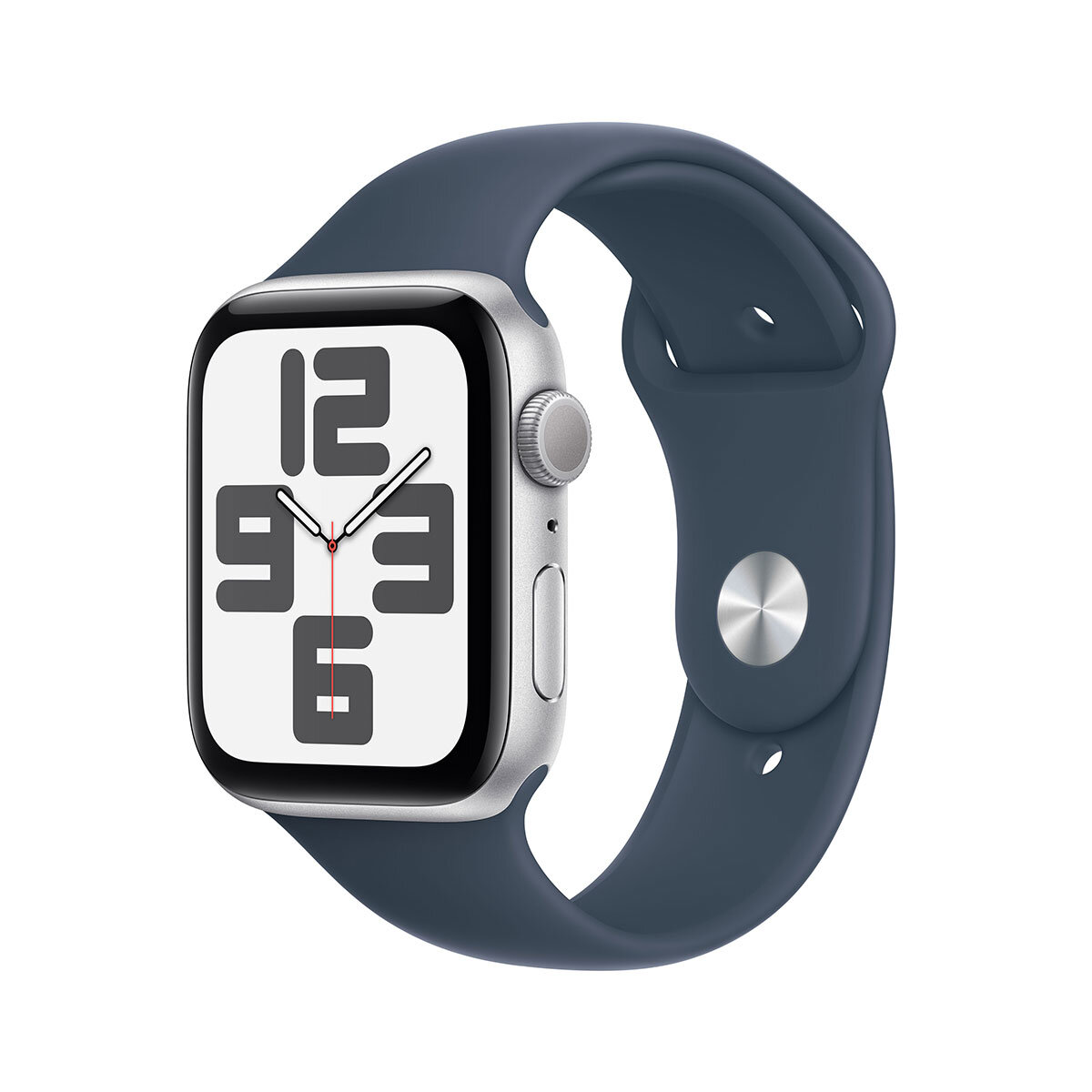 Buy Apple Watch SE GPS, 44mm Silver Aluminium Case with Storm Blue Sport Band S/M, MREC3QA/A @costco.co.uk