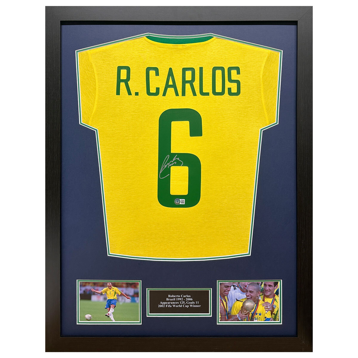 Roberto Carlos signed Brazil shirt