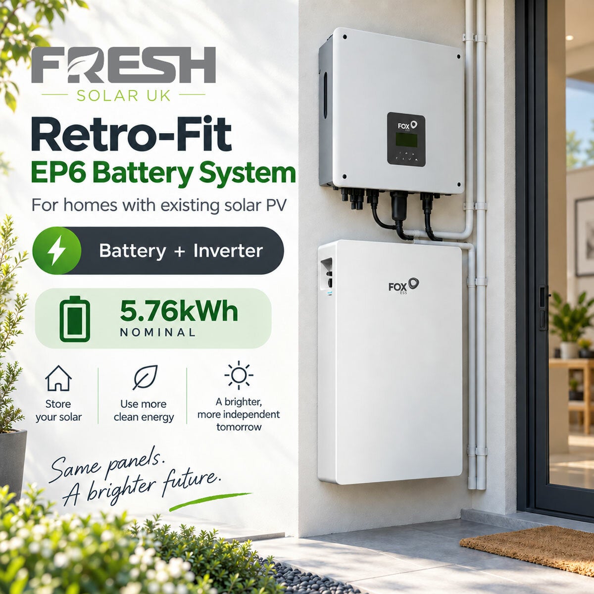 Fresh Solar Retro Fit EP5 Battery System, 5.18kW Fresh Solar Retro Fit EP5 Battery System, 5.18kW