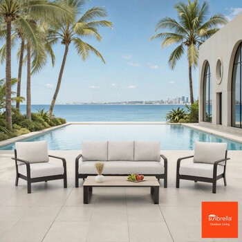 MoDe Living Calgary 4 Piece Deep Seating Set + Cover