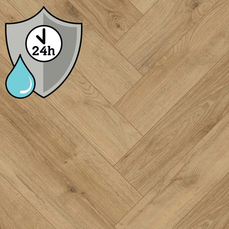 Golden Select Amboise (Oak) Splash Shield AC5 Laminate Herringbone Flooring - 1.179² Per Pack