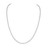 5.00ctw Round Brilliant Cut Diamond Tennis Necklace, 14ct White Gold