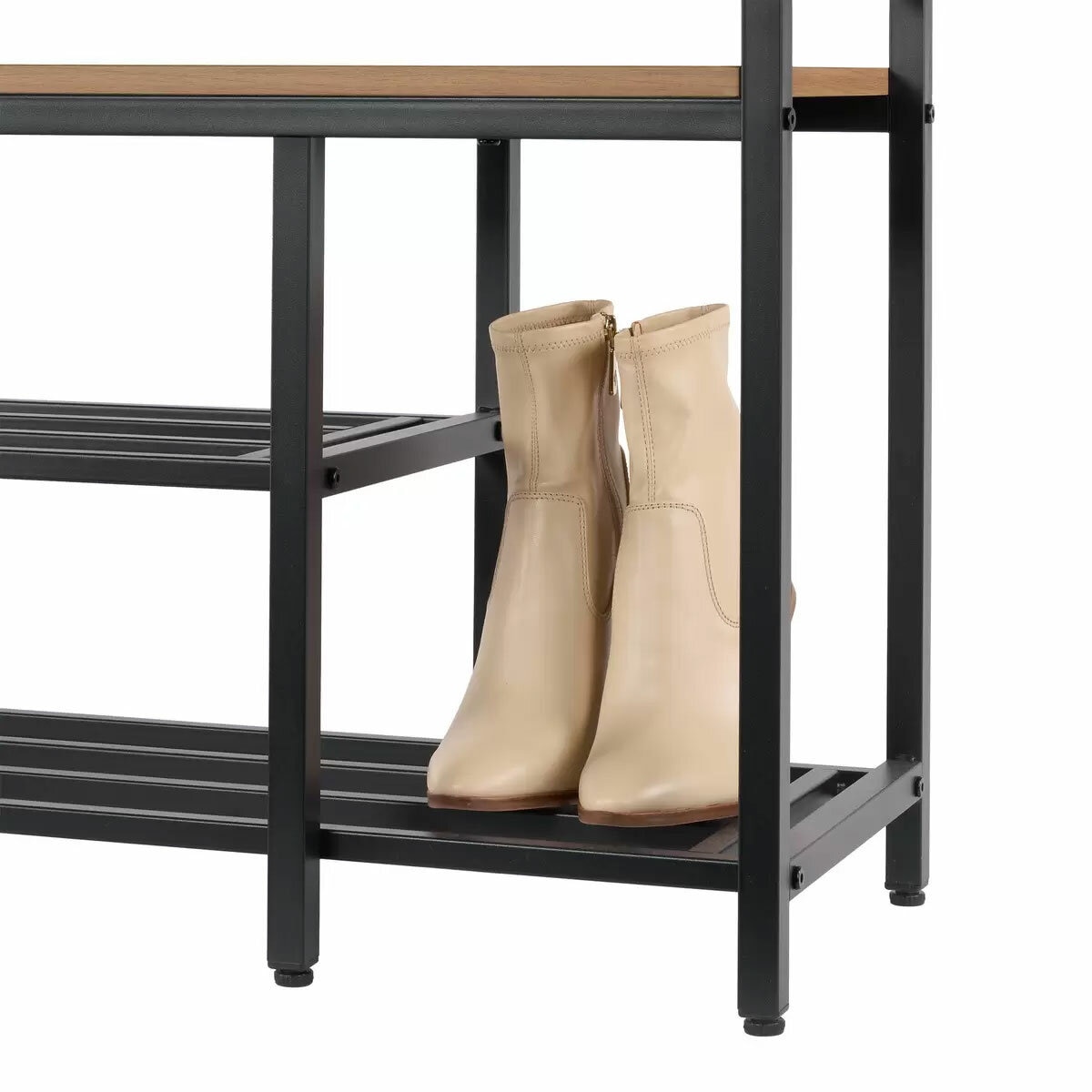 Neatfreak Wood Top Shoe Storage Bench Neatfreak Wood Top Shoe Storage Bench