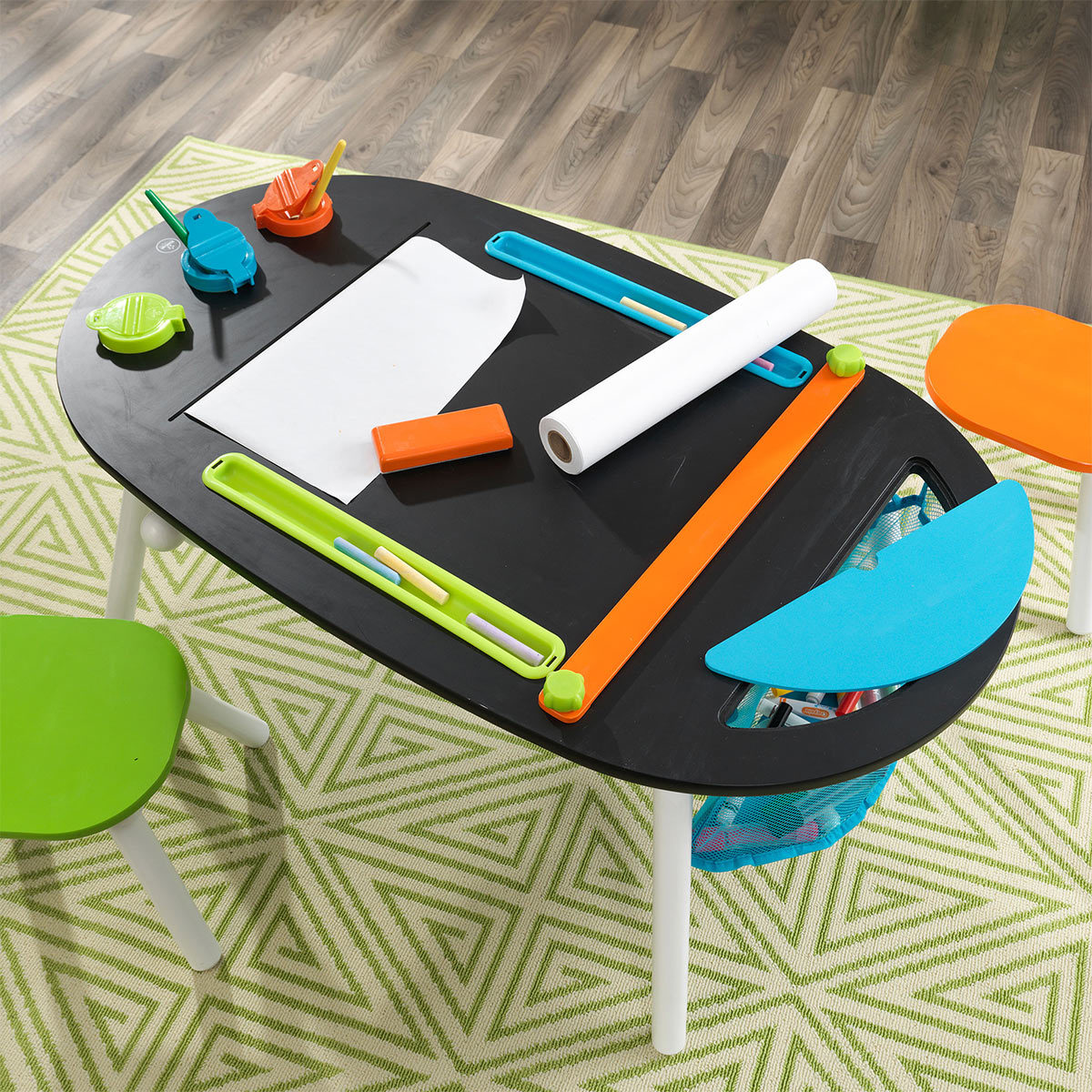 KidKraft Deluxe Chalkboard Art Table with Stools (3+ Years)