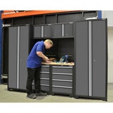 Hilka 24 Gauge Steel 7 Piece Modular Storage Cabinet Set