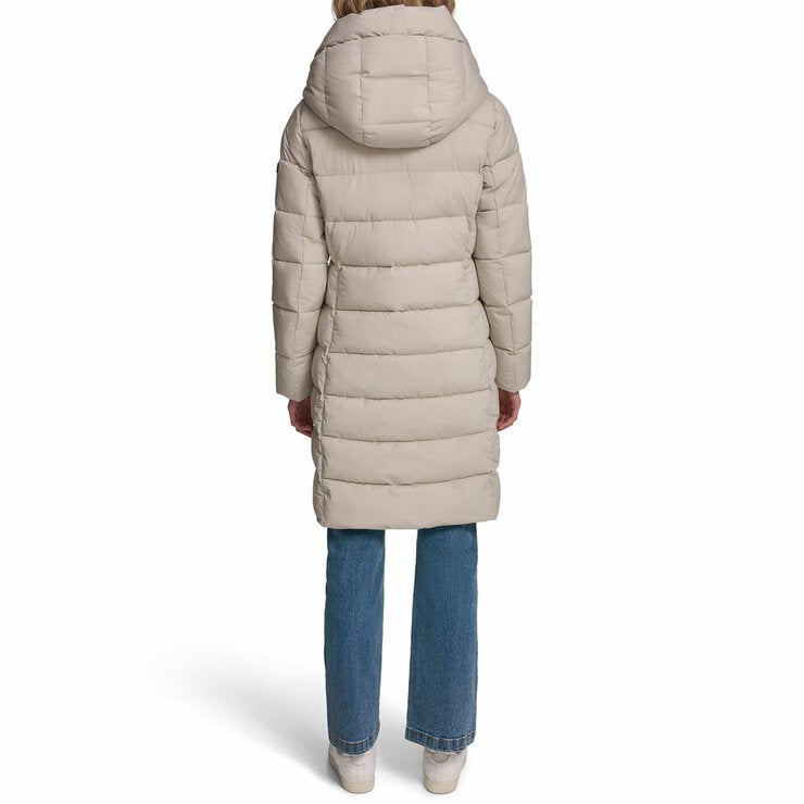 DKNY Women's Puffer Coat with Plush Hood DKNY Women's Puffer Coat with Plush Hood